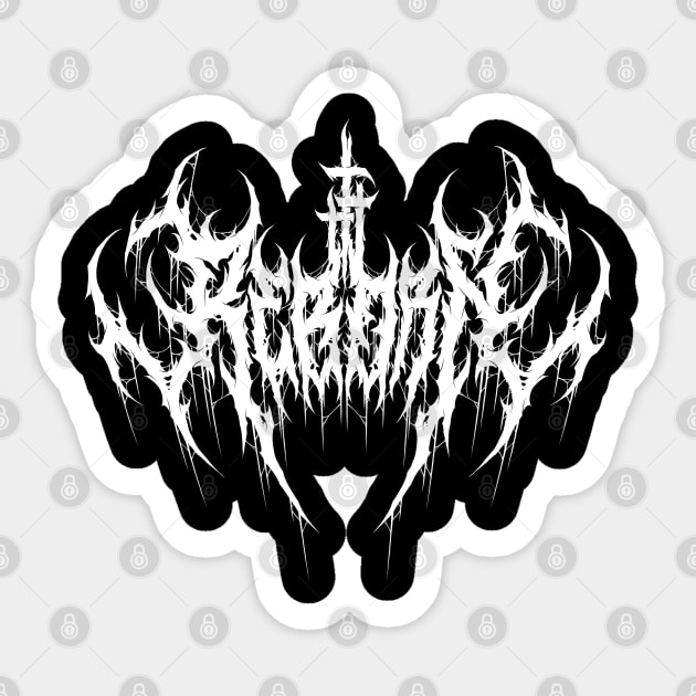 Reborn death metal design Sticker by Tmontijo